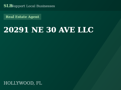 20291 NE 30 AVE LLC — Real Estate Agent in HOLLYWOOD, FL
