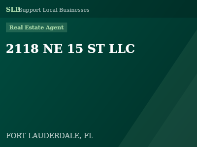 2118 NE 15 ST LLC — Real Estate Agent in FORT LAUDERDALE, FL