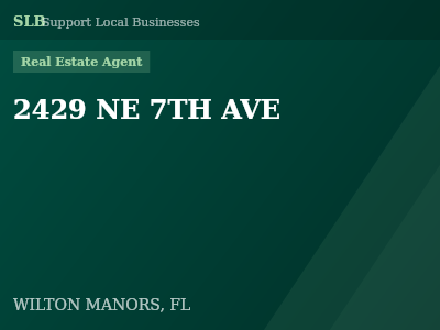 2429 NE 7TH AVE — Real Estate Agent in WILTON MANORS, FL