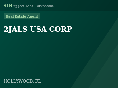 2JALS USA CORP — Real Estate Agent in HOLLYWOOD, FL