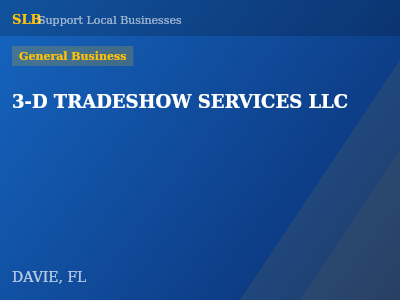 3-D TRADESHOW SERVICES LLC — General Business in DAVIE, FL