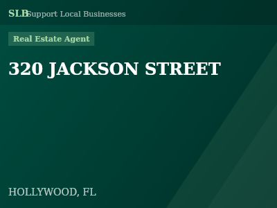 320 JACKSON STREET — Real Estate Agent in HOLLYWOOD, FL