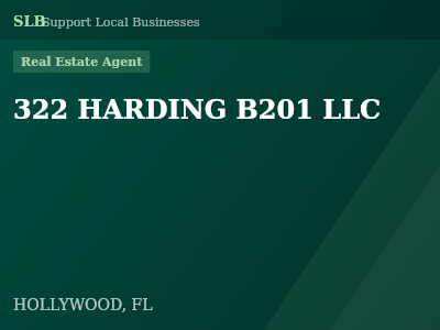 322 HARDING B201 LLC — Real Estate Agent in HOLLYWOOD, FL