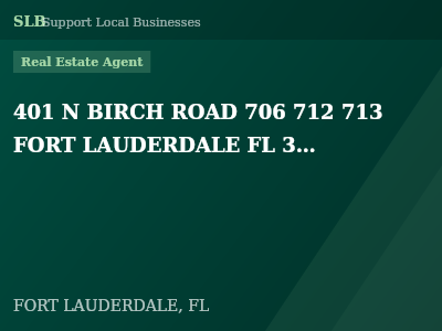 401 N BIRCH ROAD 706 712 713 FORT LAUDERDALE FL 33304 — Real Estate Agent in FORT LAUDERDALE, FL