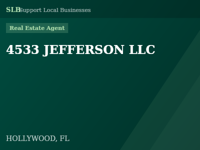 4533 JEFFERSON LLC — Real Estate Agent in HOLLYWOOD, FL