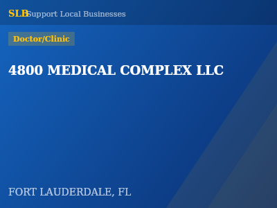 4800 MEDICAL COMPLEX LLC — Doctor/Clinic in FORT LAUDERDALE, FL