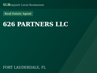 626 PARTNERS LLC — Real Estate Agent in FORT LAUDERDALE, FL