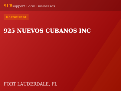 925 NUEVOS CUBANOS INC — Restaurant in FORT LAUDERDALE, FL