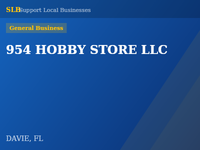 954 HOBBY STORE LLC — General Business in DAVIE, FL