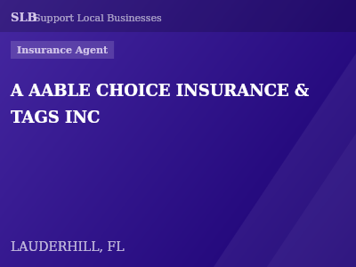 A AABLE CHOICE INSURANCE & TAGS INC — Insurance Agent in LAUDERHILL, FL