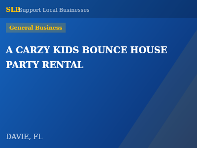 A CARZY KIDS BOUNCE HOUSE PARTY RENTAL — General Business in DAVIE, FL
