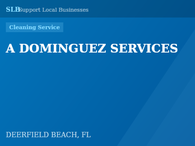 A DOMINGUEZ SERVICES — Cleaning Service in DEERFIELD BEACH, FL