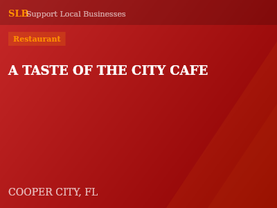A TASTE OF THE CITY CAFE — Restaurant in COOPER CITY, FL