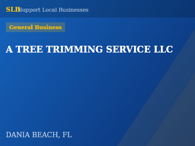 A TREE TRIMMING SERVICE LLC — General Business in DANIA BEACH, FL