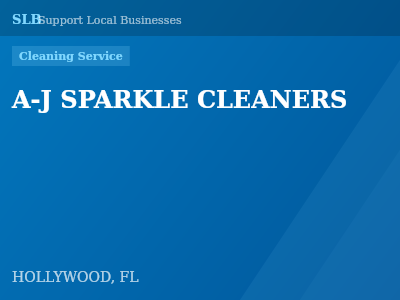 A-J SPARKLE CLEANERS — Cleaning Service in HOLLYWOOD, FL