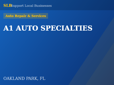 A1 AUTO SPECIALTIES — Auto Repair & Services in OAKLAND PARK, FL