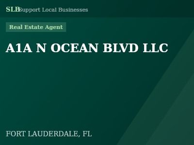 A1A N OCEAN BLVD LLC — Real Estate Agent in FORT LAUDERDALE, FL