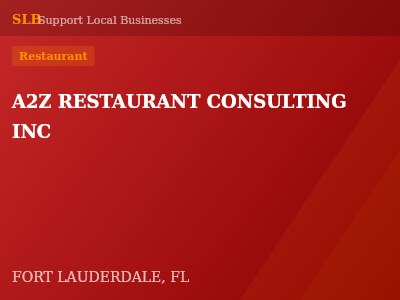 A2Z RESTAURANT CONSULTING INC — Restaurant in FORT LAUDERDALE, FL