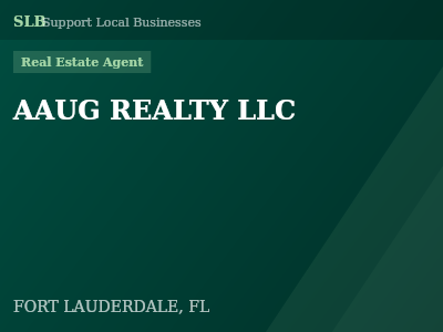 AAUG REALTY LLC — Real Estate Agent in FORT LAUDERDALE, FL
