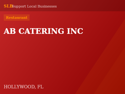 AB CATERING INC — Restaurant in HOLLYWOOD, FL