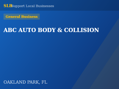 ABC AUTO BODY & COLLISION — General Business in OAKLAND PARK, FL