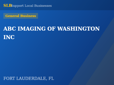 ABC IMAGING OF WASHINGTON INC — General Business in FORT LAUDERDALE, FL