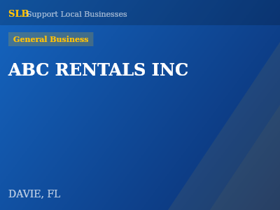 ABC RENTALS INC — General Business in DAVIE, FL