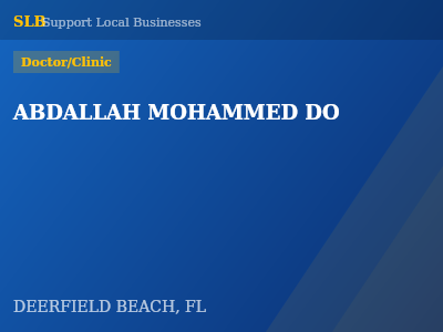 ABDALLAH MOHAMMED DO — Doctor/Clinic in DEERFIELD BEACH, FL