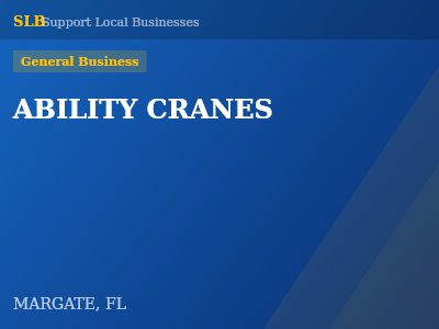 ABILITY CRANES — General Business in MARGATE, FL