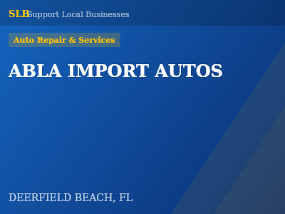 ABLA IMPORT AUTOS — Auto Repair & Services in DEERFIELD BEACH, FL