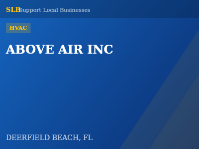 ABOVE AIR INC — HVAC in DEERFIELD BEACH, FL