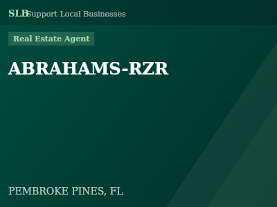 ABRAHAMS-RZR — Real Estate Agent in PEMBROKE PINES, FL