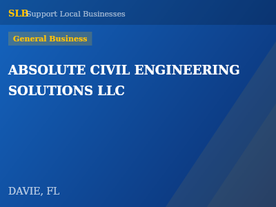 ABSOLUTE CIVIL ENGINEERING SOLUTIONS LLC — General Business in DAVIE, FL