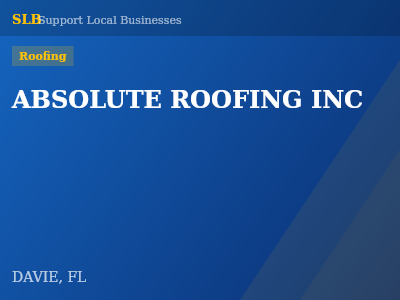 ABSOLUTE ROOFING INC — Roofing in DAVIE, FL
