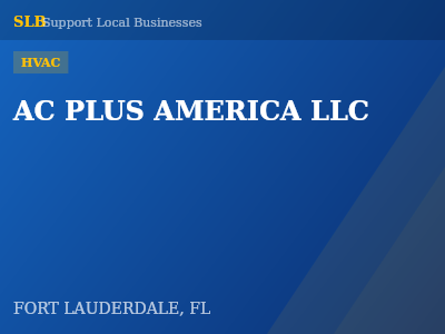 AC PLUS AMERICA LLC — HVAC in FORT LAUDERDALE, FL