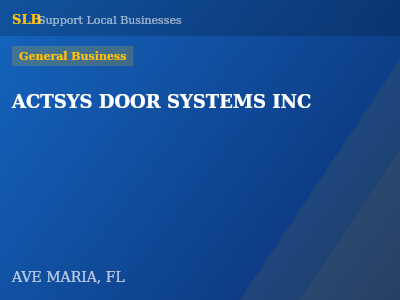 ACTSYS DOOR SYSTEMS INC — General Business in AVE MARIA, FL