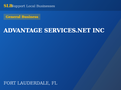 ADVANTAGE SERVICES.NET INC — General Business in FORT LAUDERDALE, FL