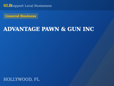 ADVANTAGE PAWN & GUN INC — General Business in HOLLYWOOD, FL