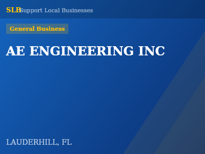 AE ENGINEERING INC — General Business in LAUDERHILL, FL