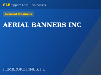 AERIAL BANNERS INC — General Business in PEMBROKE PINES, FL