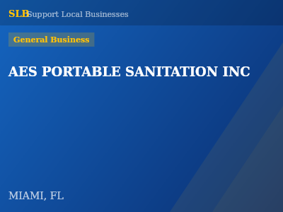 AES PORTABLE SANITATION INC — General Business in MIAMI, FL