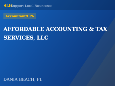 AFFORDABLE ACCOUNTING & TAX SERVICES, LLC — Accountant/CPA in DANIA BEACH, FL