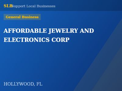 AFFORDABLE JEWELRY AND ELECTRONICS CORP — General Business in HOLLYWOOD, FL