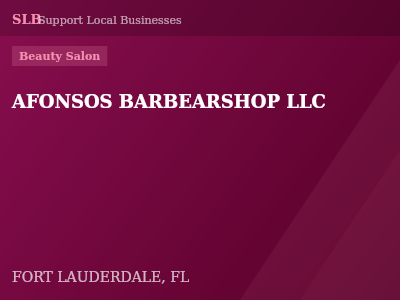 AFONSOS BARBEARSHOP LLC — Beauty Salon in FORT LAUDERDALE, FL