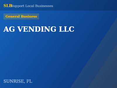 AG VENDING LLC — General Business in SUNRISE, FL