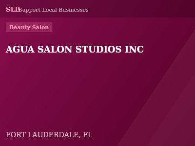AGUA SALON STUDIOS INC — Beauty Salon in FORT LAUDERDALE, FL