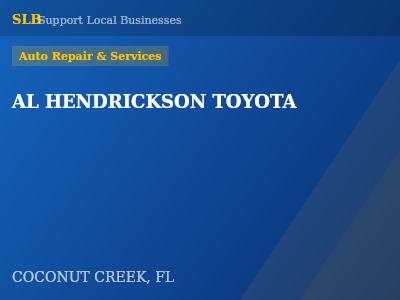 AL HENDRICKSON TOYOTA — Auto Repair & Services in COCONUT CREEK, FL