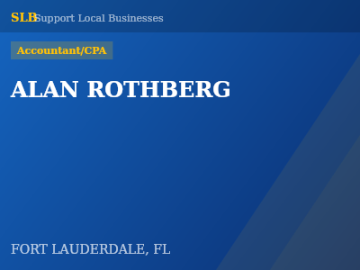 ALAN ROTHBERG — Accountant/CPA in FORT LAUDERDALE, FL