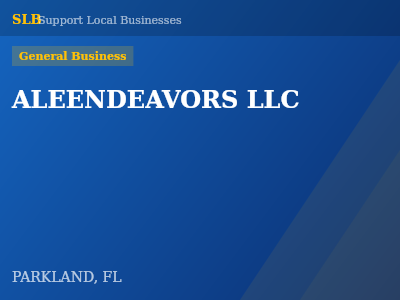 ALEENDEAVORS LLC — General Business in PARKLAND, FL