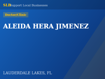 ALEIDA HERA JIMENEZ — Doctor/Clinic in LAUDERDALE LAKES, FL